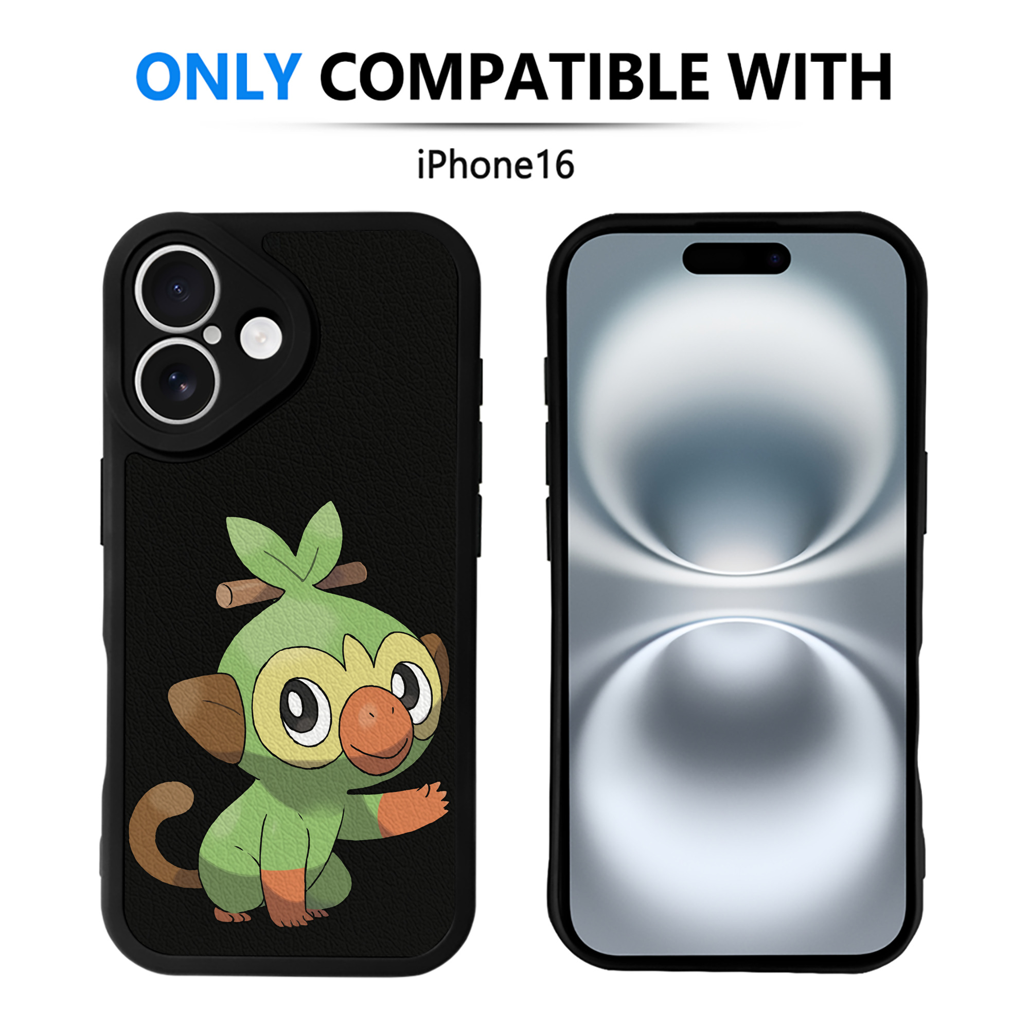 （画像用） ポケットモンスター Pokémon 【iPhone 16シリーズ対応】シリコンスマホケース（レザー調） 材質：シリコン